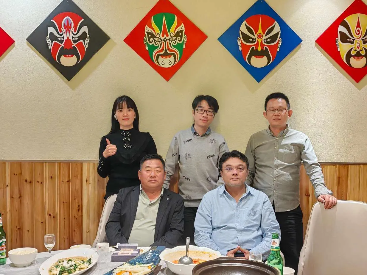 インドのパートナーを工場にお迎えできてとてもうれしかったです